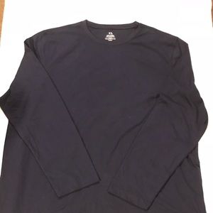 Men’s Navy Blue Long Sleeve Tee Shirt- XL
